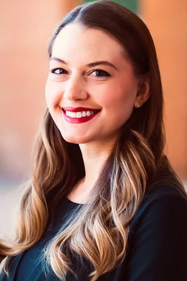 Woman smiling with long hair